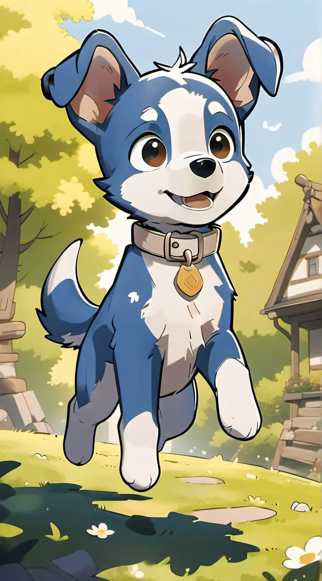 ai character: Bluey background