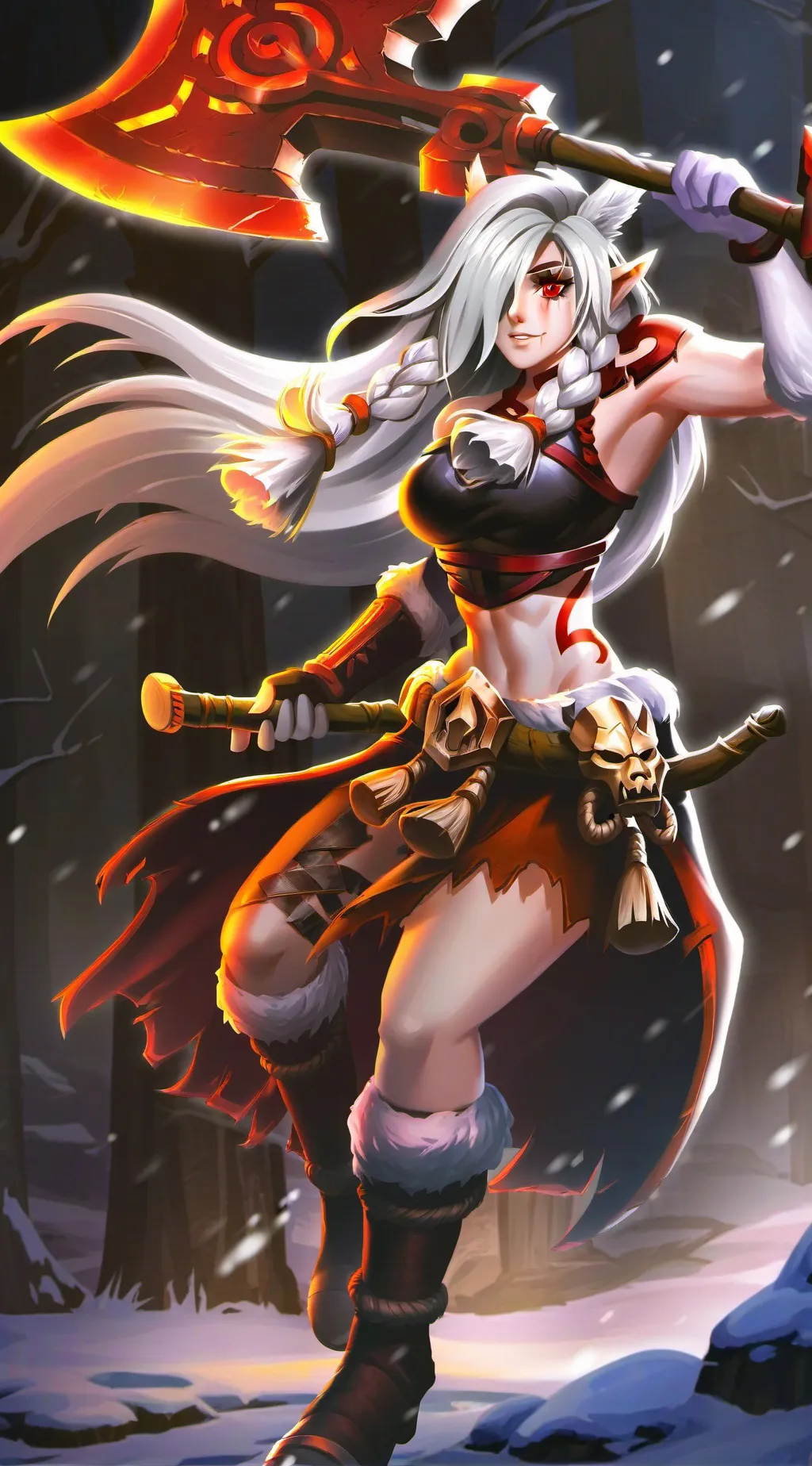 ai character: Kratos (female) background