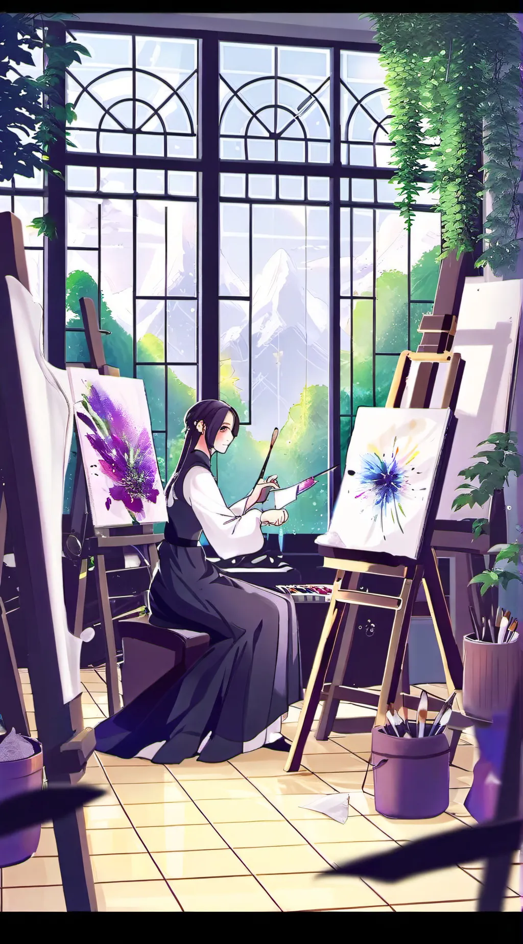 ai character: dandy's world x HB background