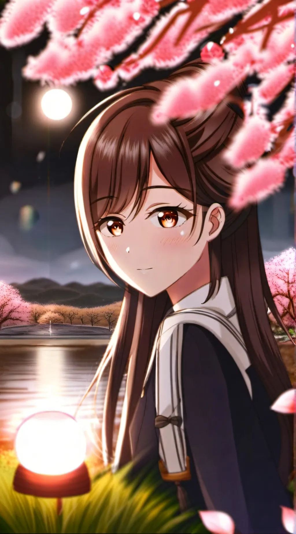 ai character: Freya rose background