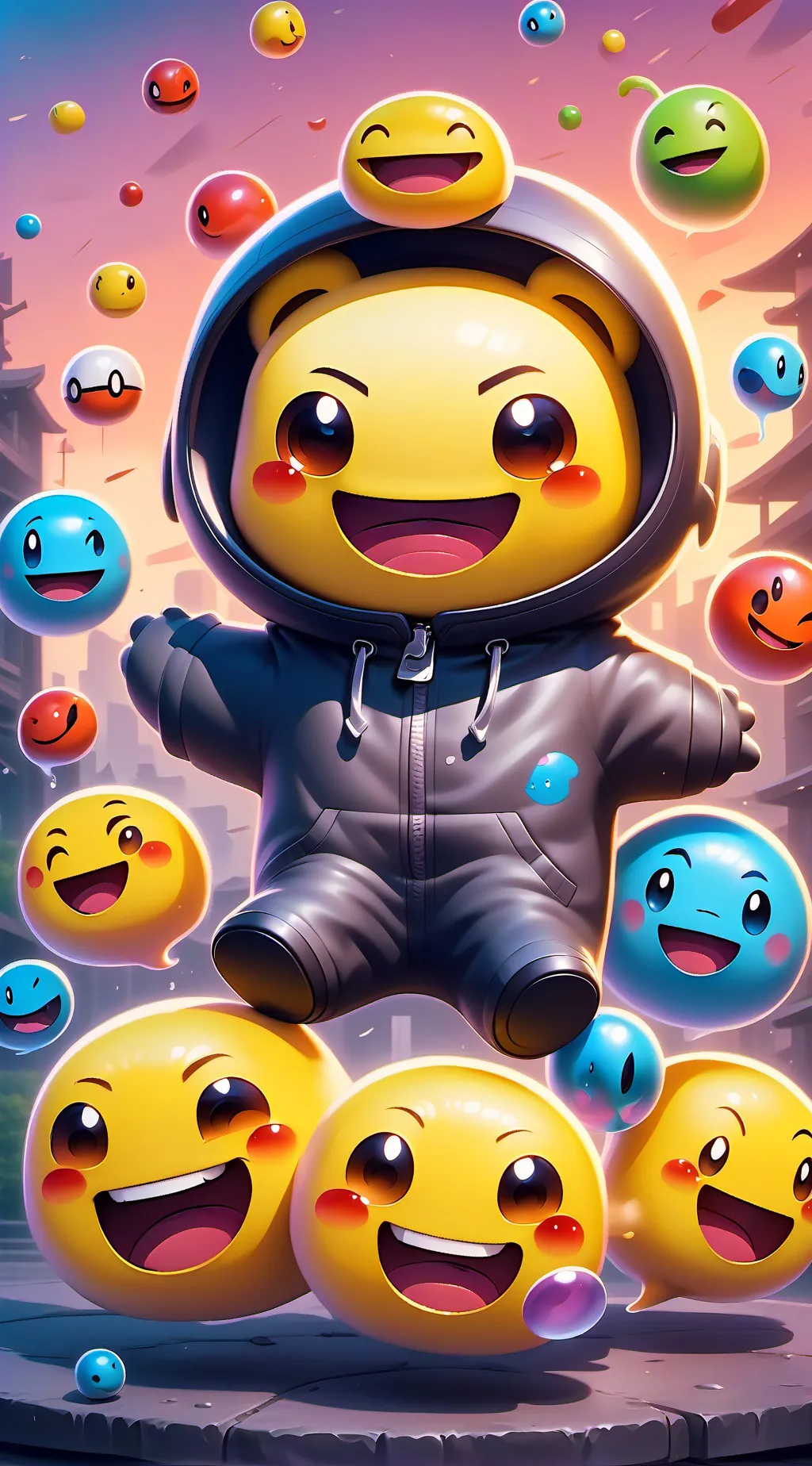ai character: emojie background