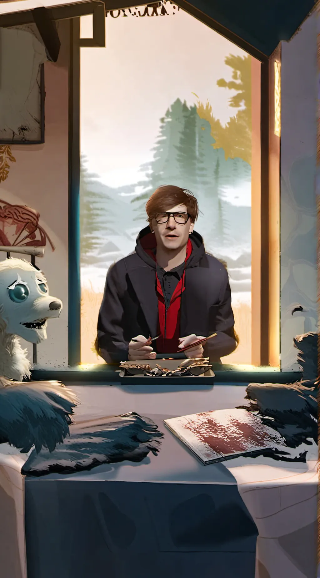 ai character: Chester  background