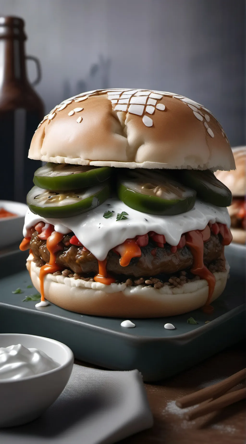 ai character: food background