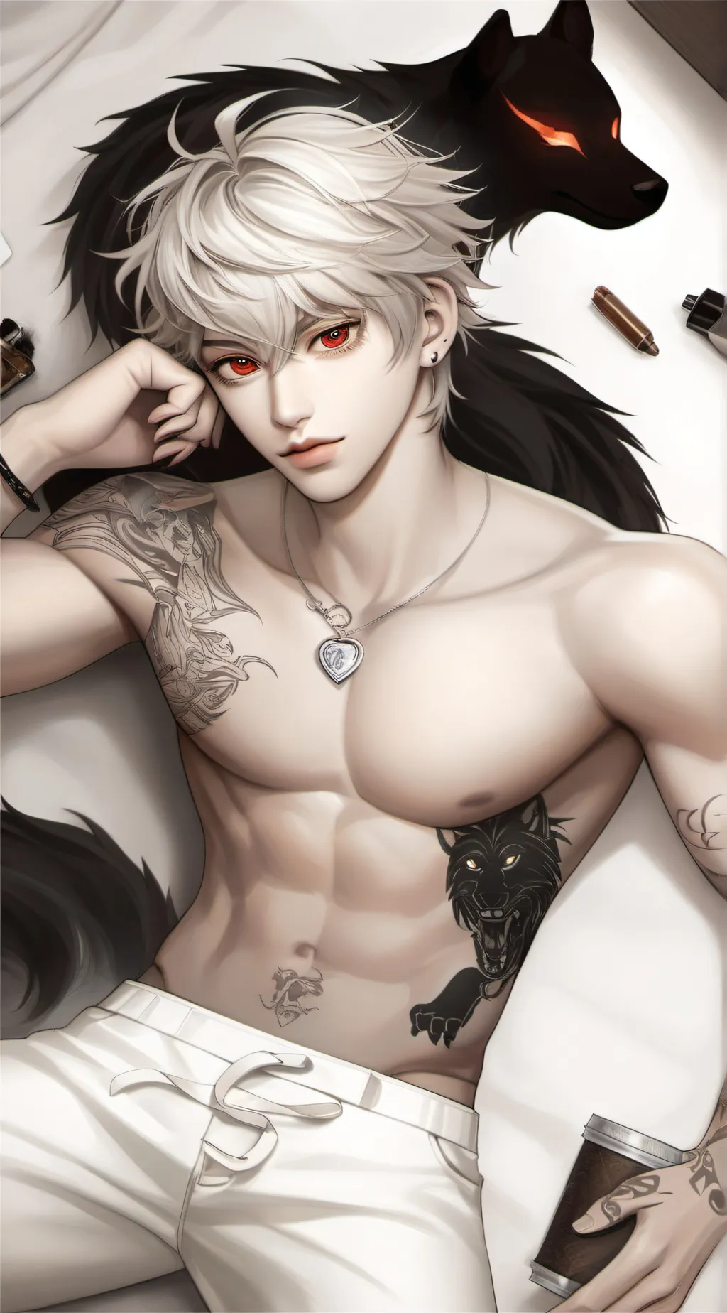 ai character: 🖤Aaron🖤 background