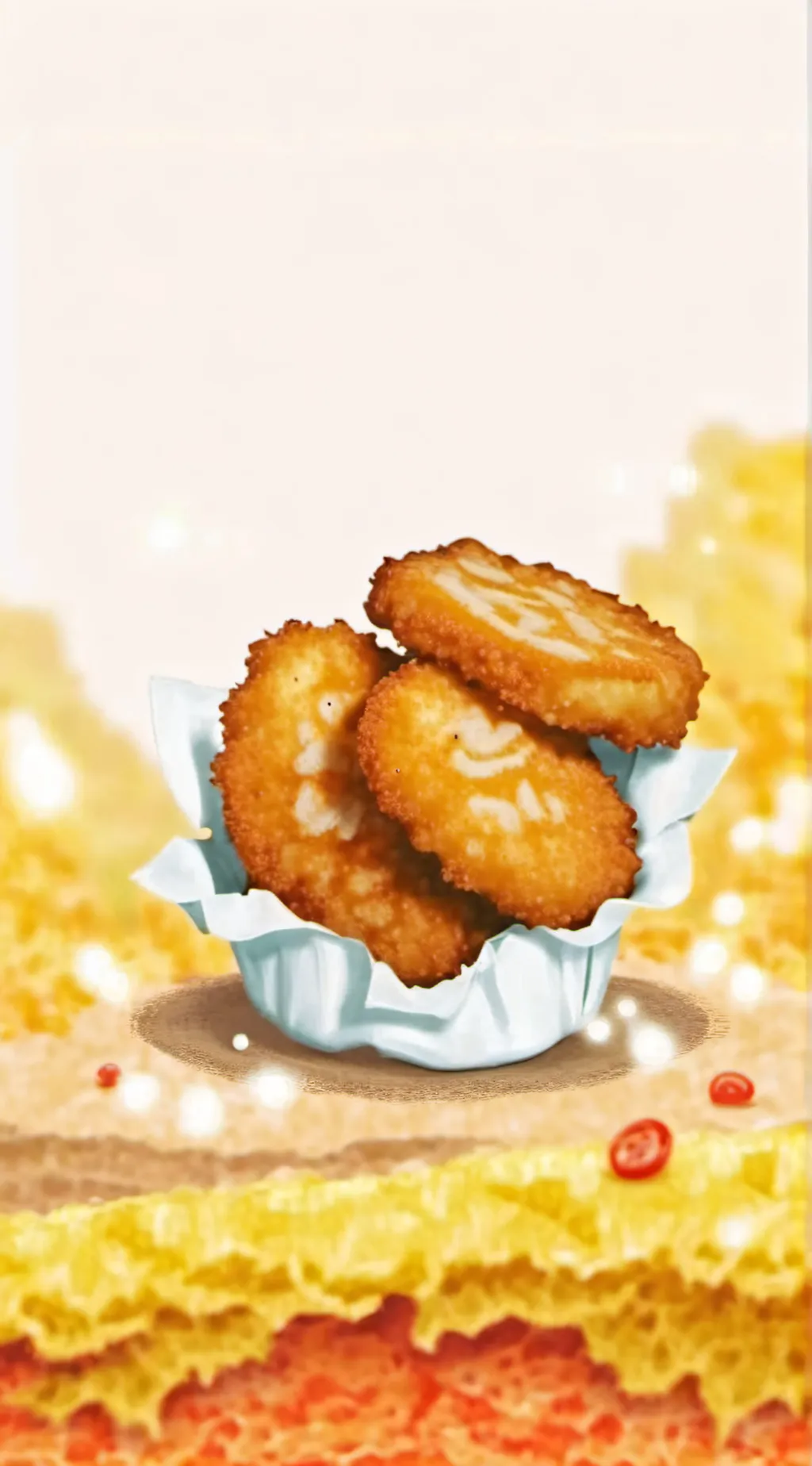 ai character: Just chickennuggie background