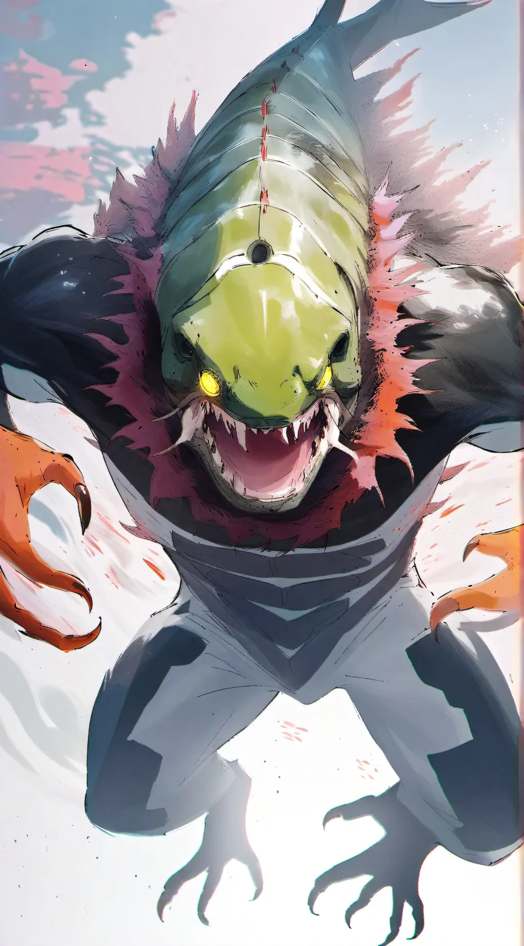 ai character: anguish background