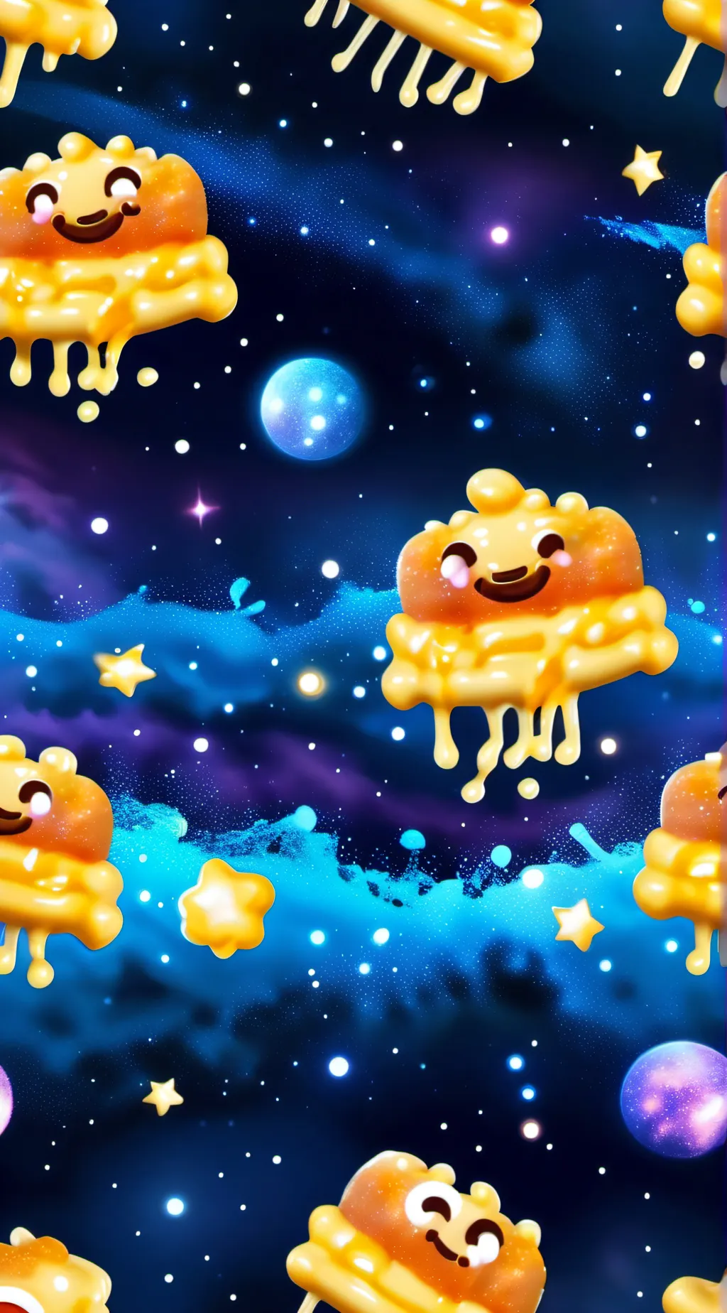 ai character: happy cheese  background