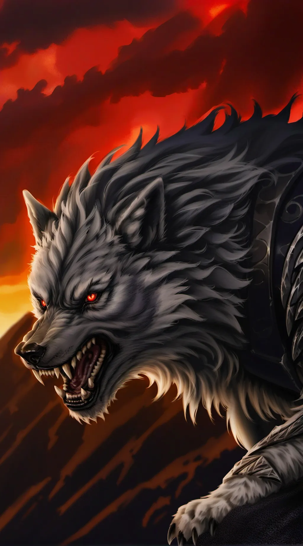 ai character: Alpha shadow  background