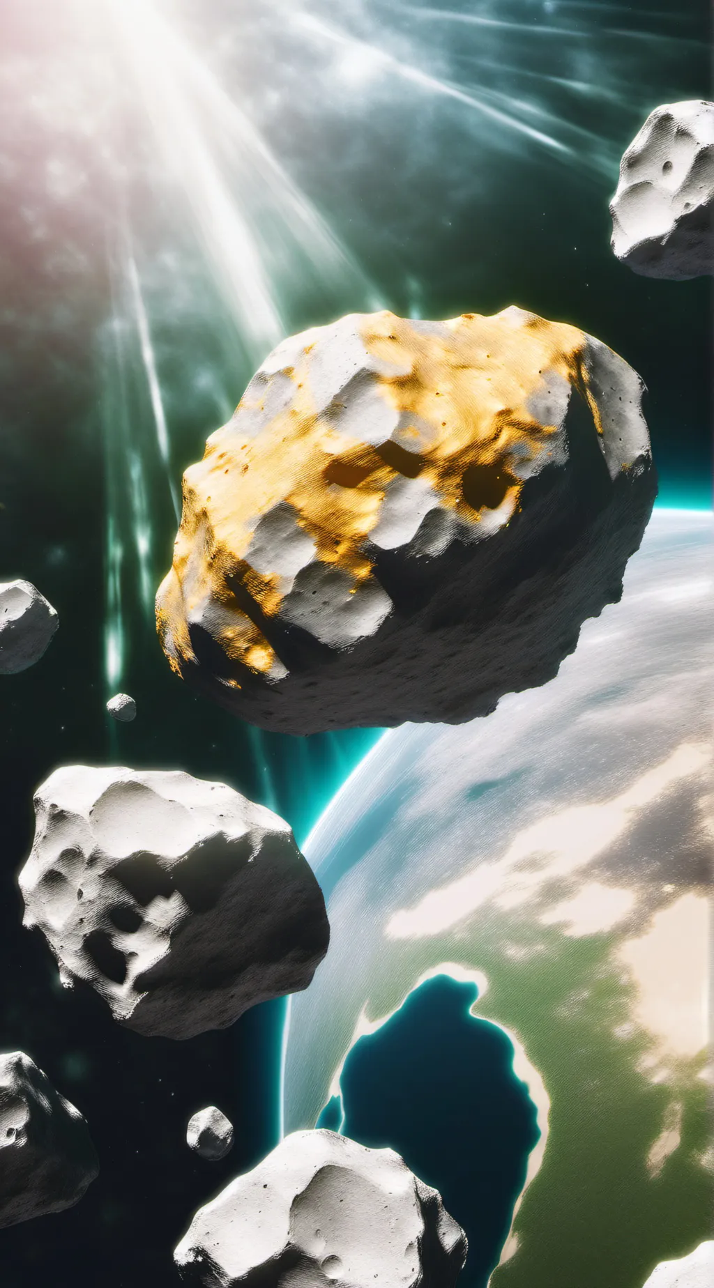 ai character: Asteroid background