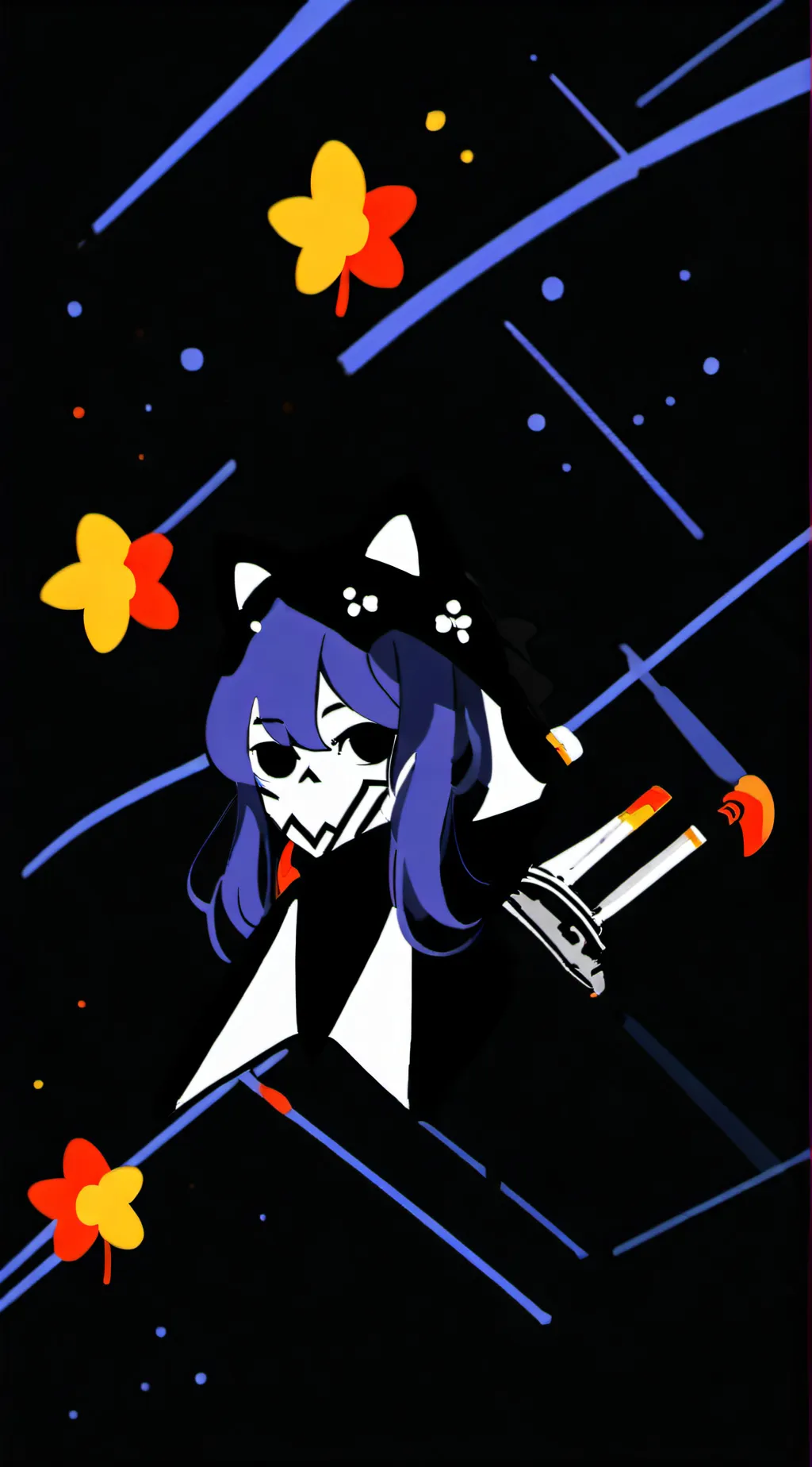 ai character: my weirdcore oc! background