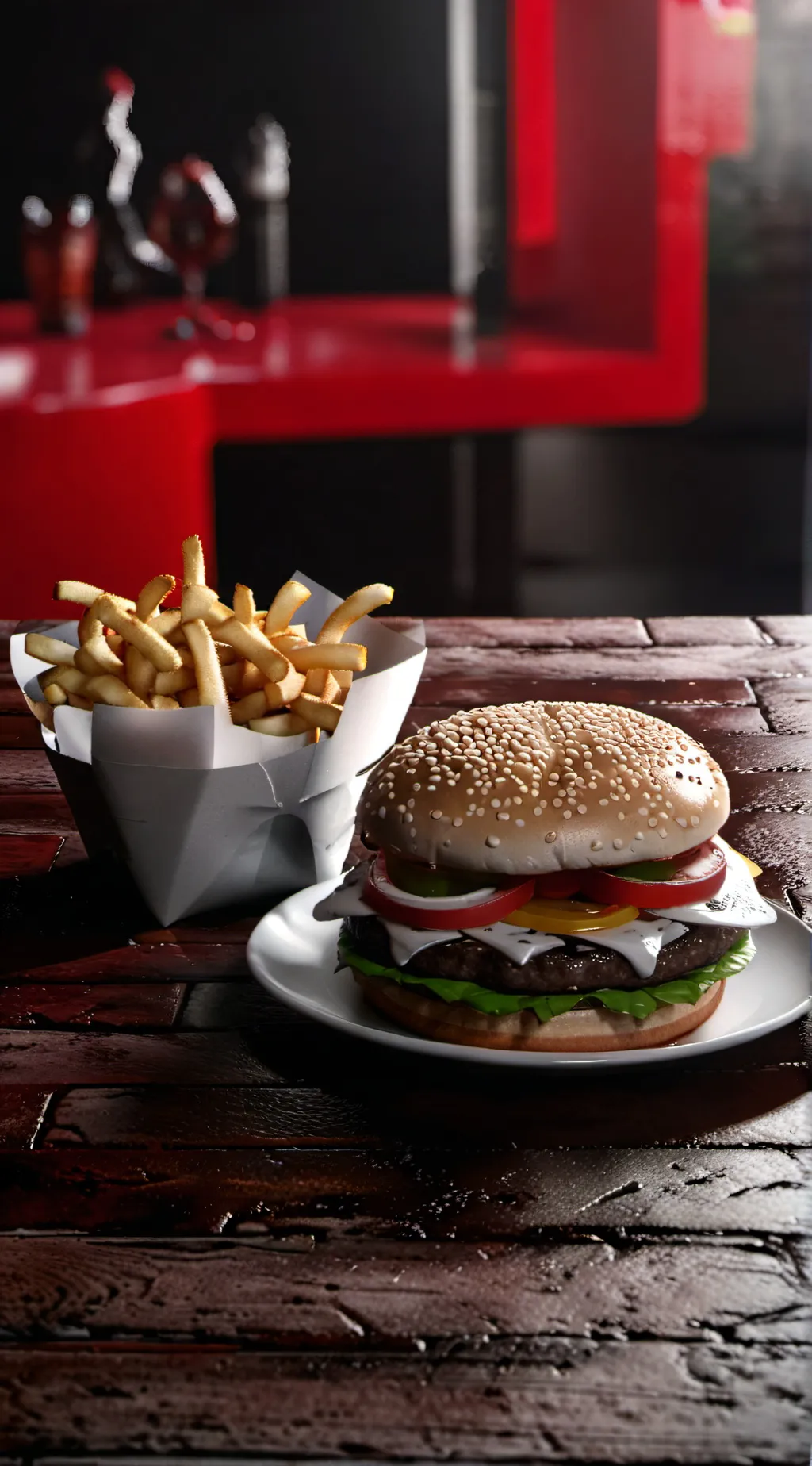 ai character: Fast Food Battle background