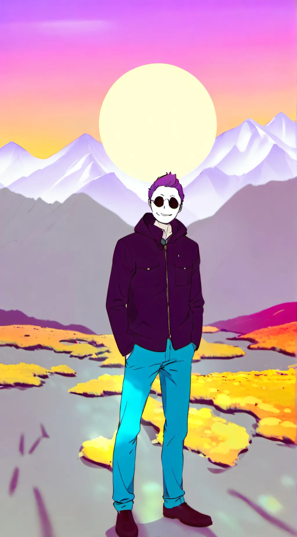 ai character: dandy x astro  background