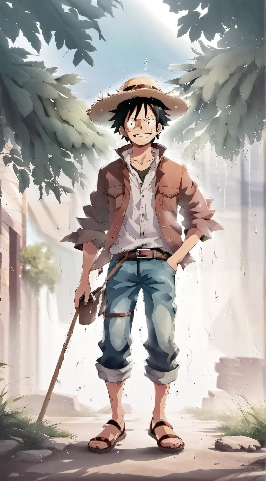 ai character: Luffy background