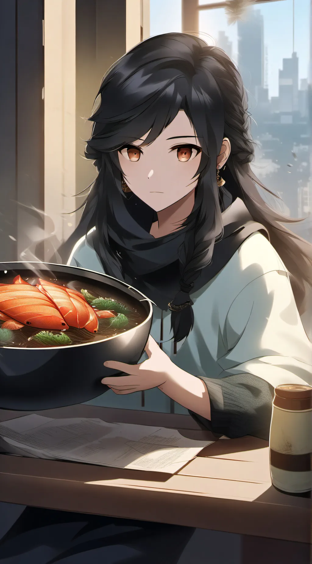 ai character: MHA curse background