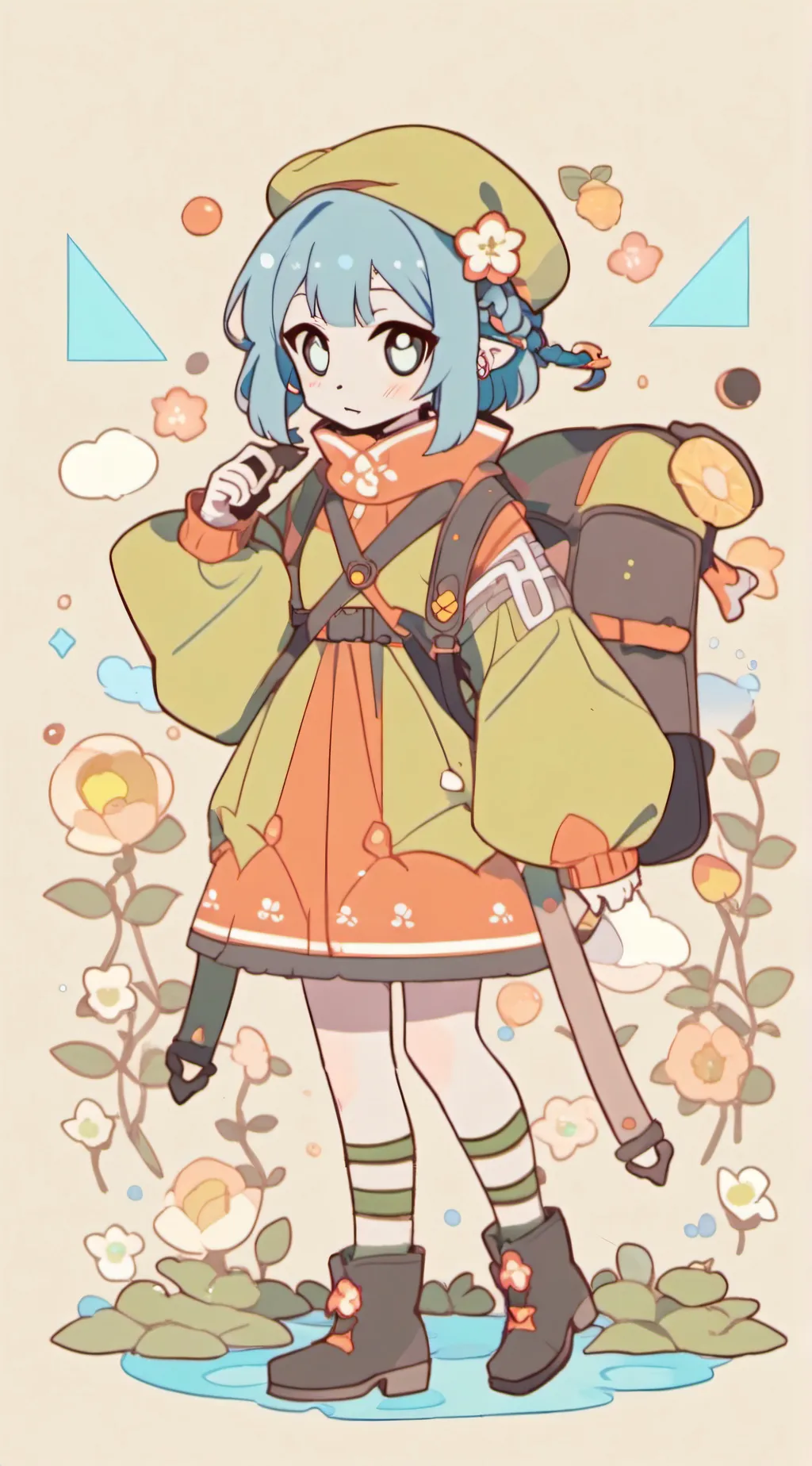 ai character: sally face. background