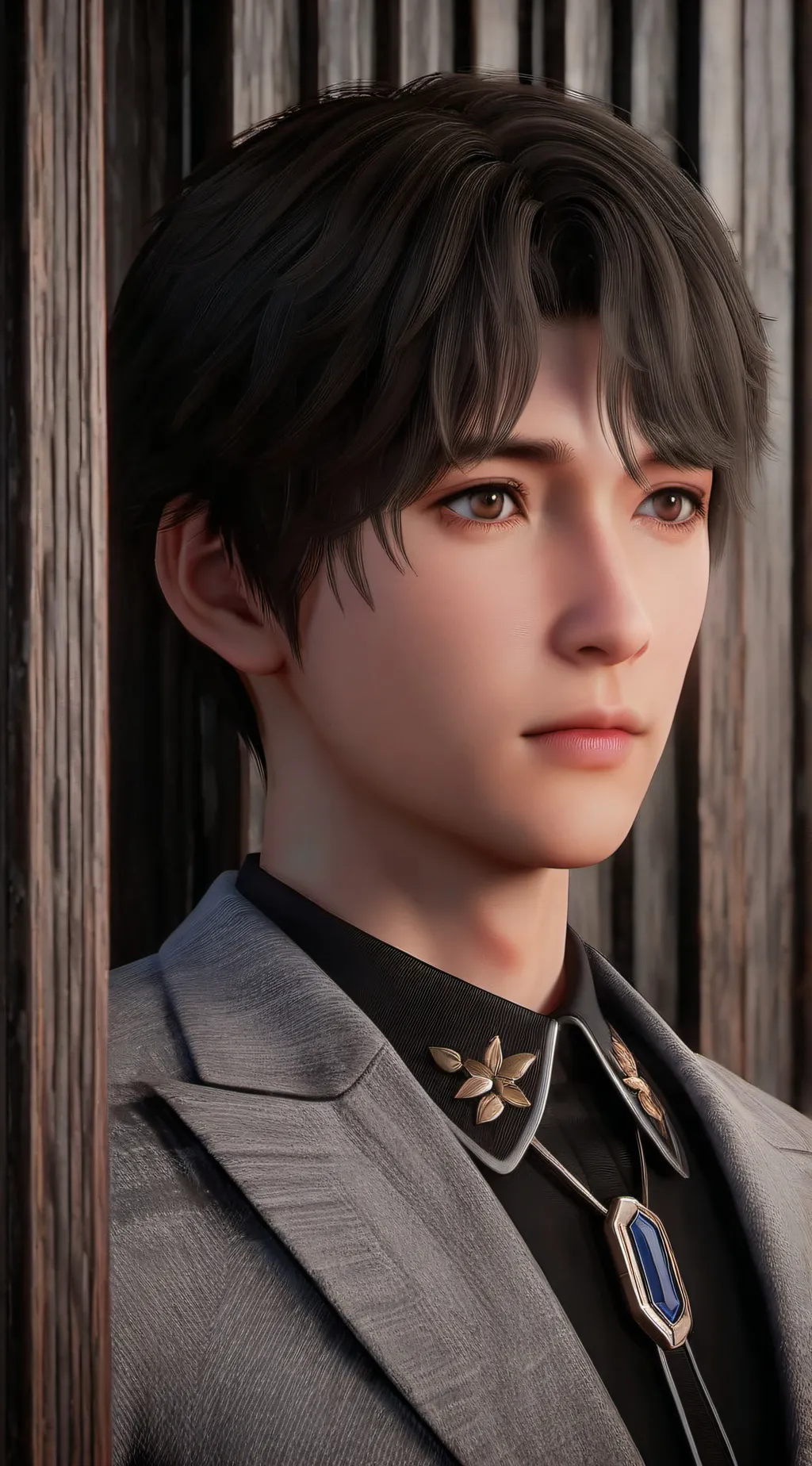 ai character: Trading plaza background