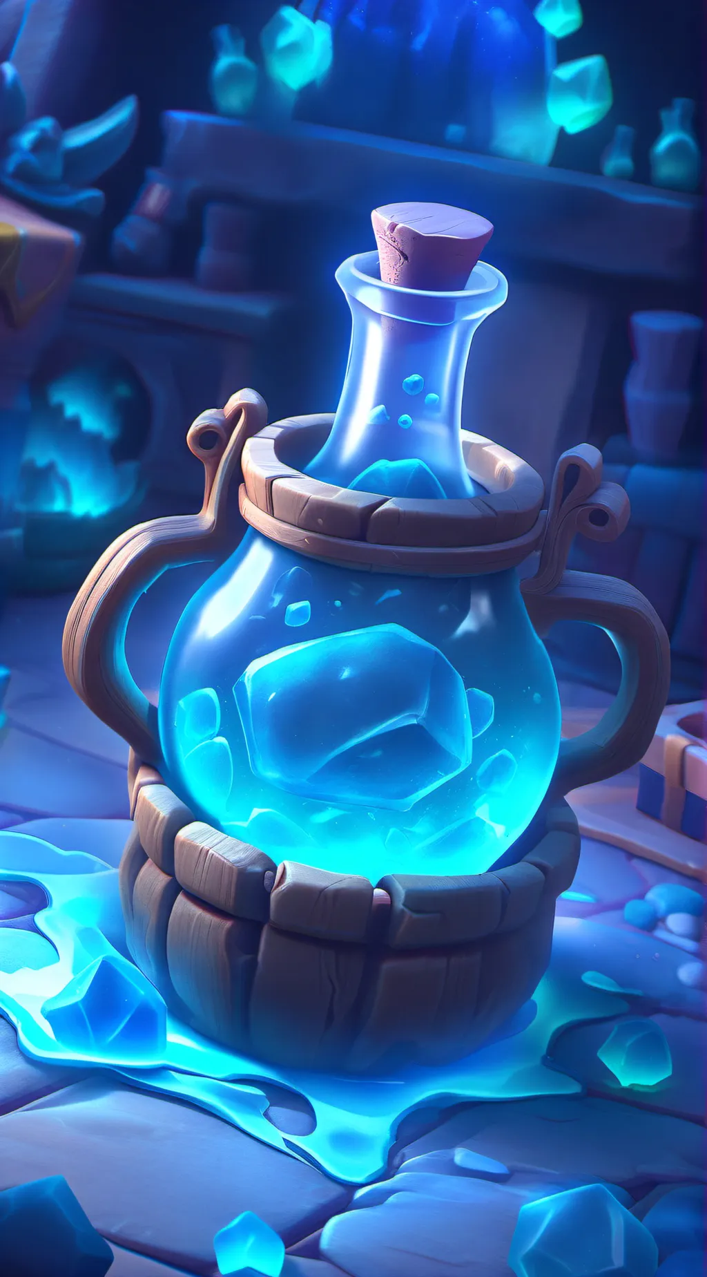 ai character: pregnant potion background