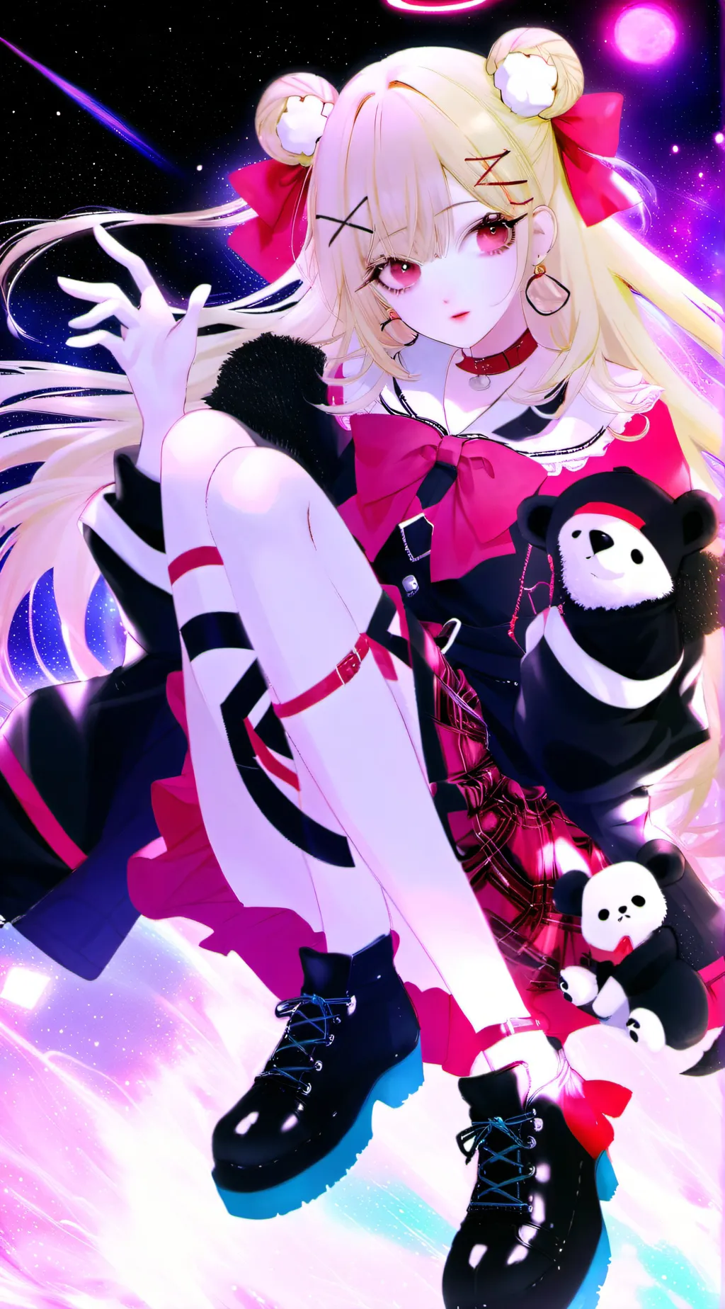 ai character: Junko enoshima  background