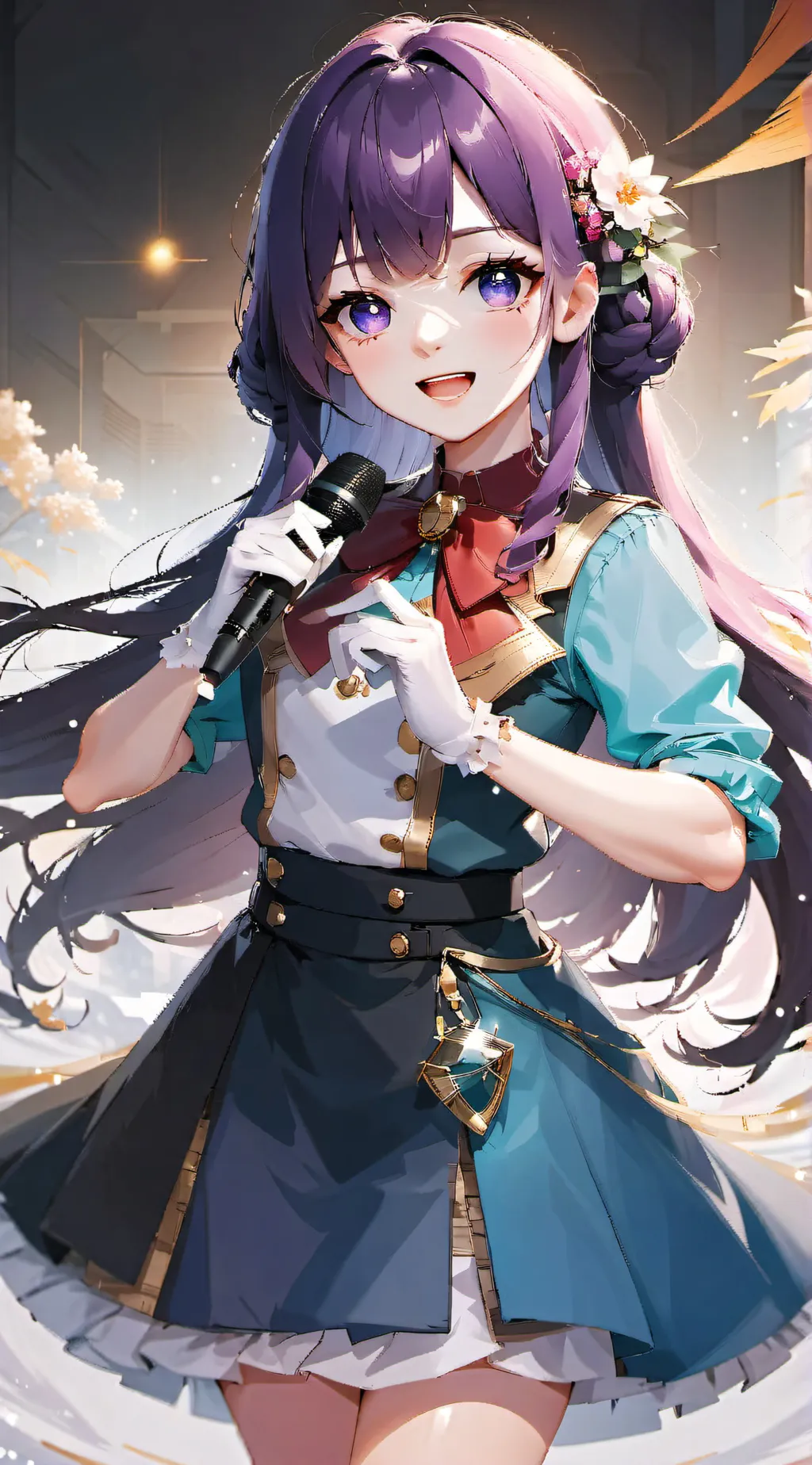 ai character: kny singer  background