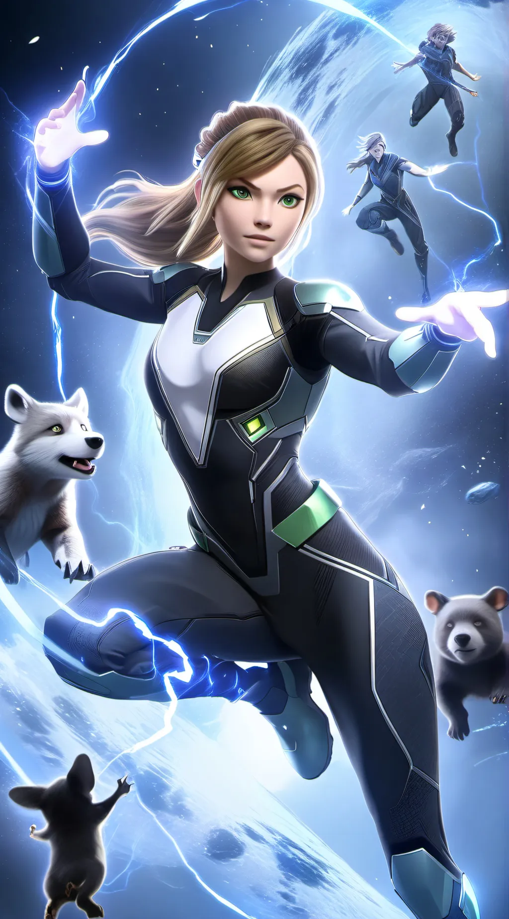 ai character: Super school  background