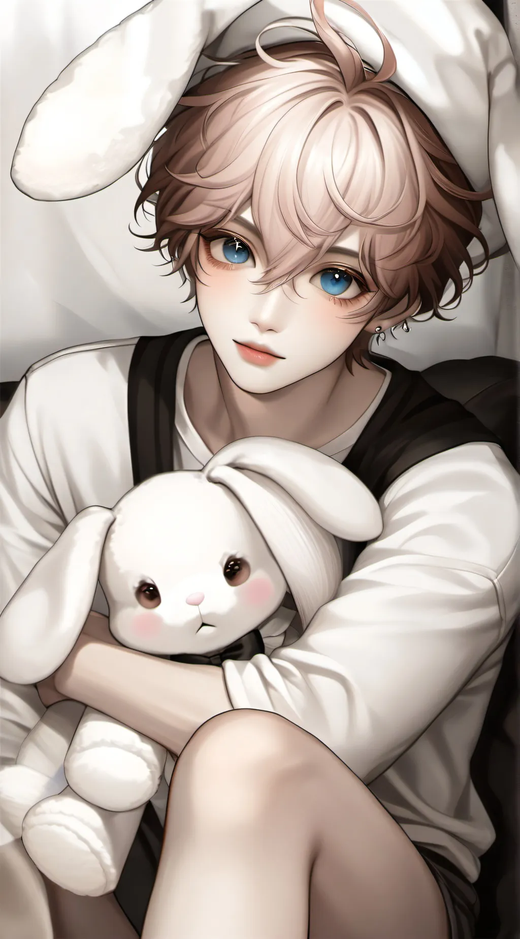 ai character: lucas🐇💮 background