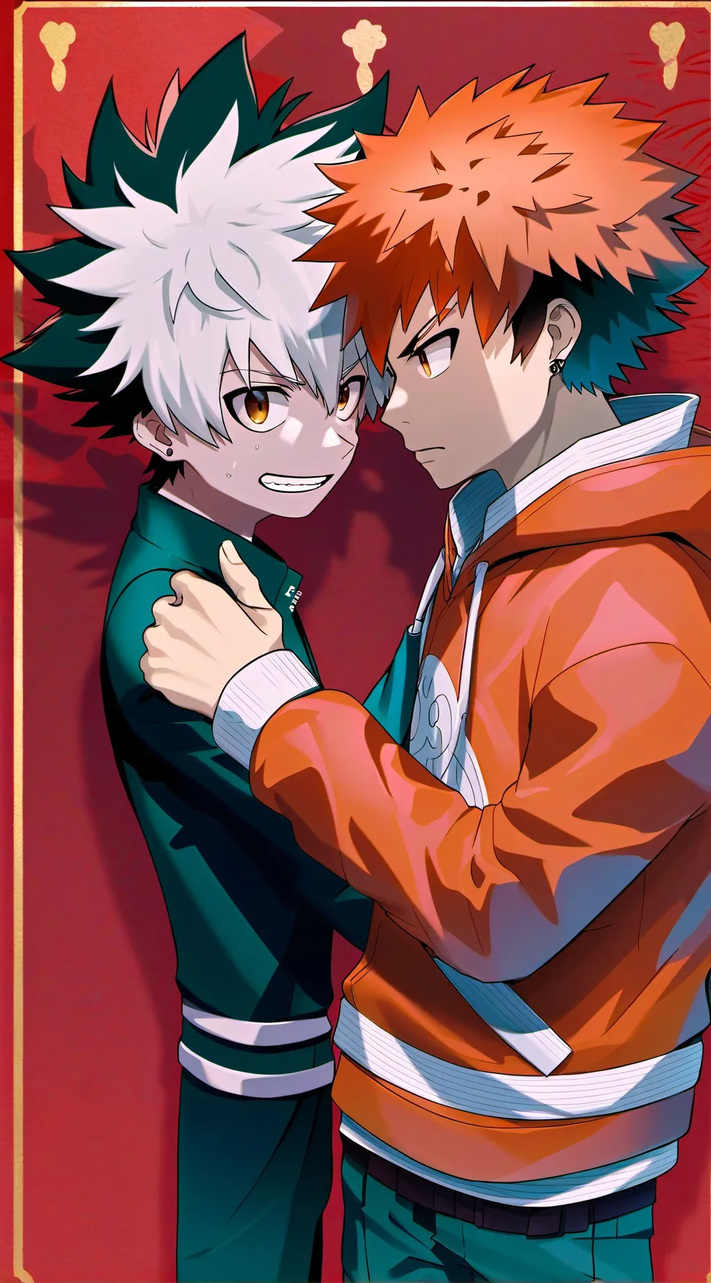 ai character: kirishima/bakugo  background