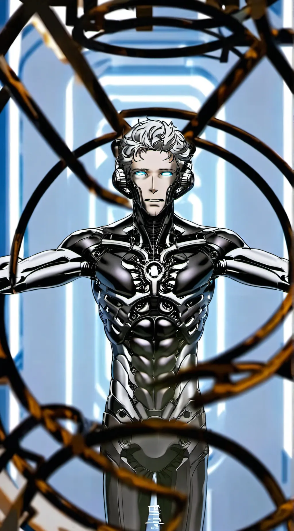 ai character: Hypno Bot.  background