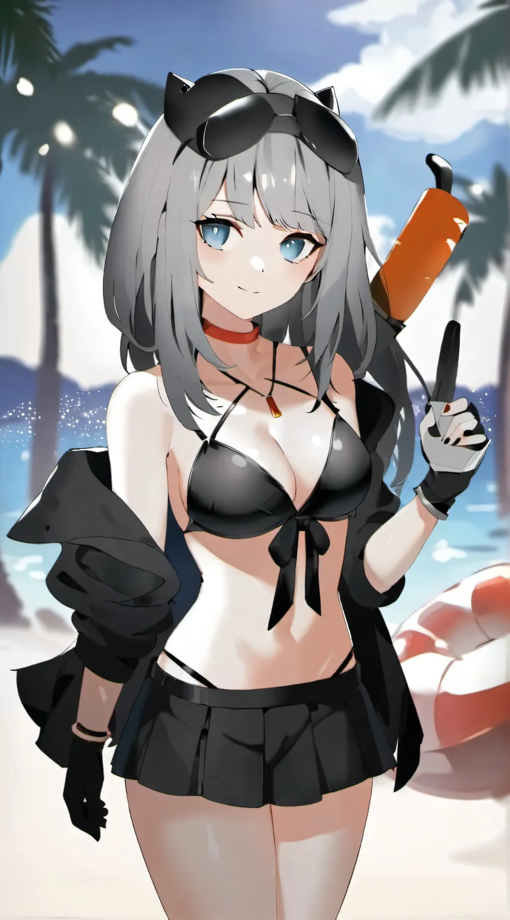 ai character: ^ MHA Beach-Party  background