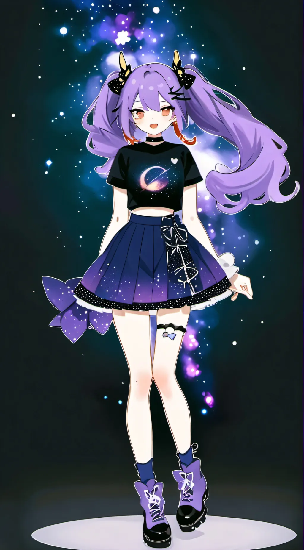 ai character: galaxy  background