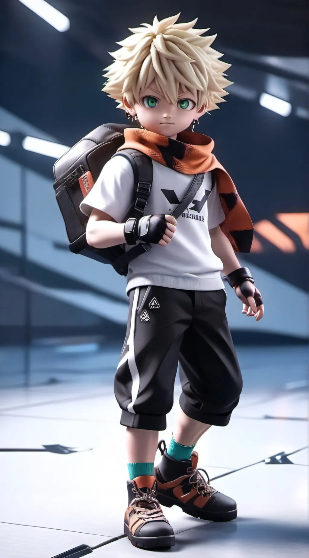 ai character: Violet background