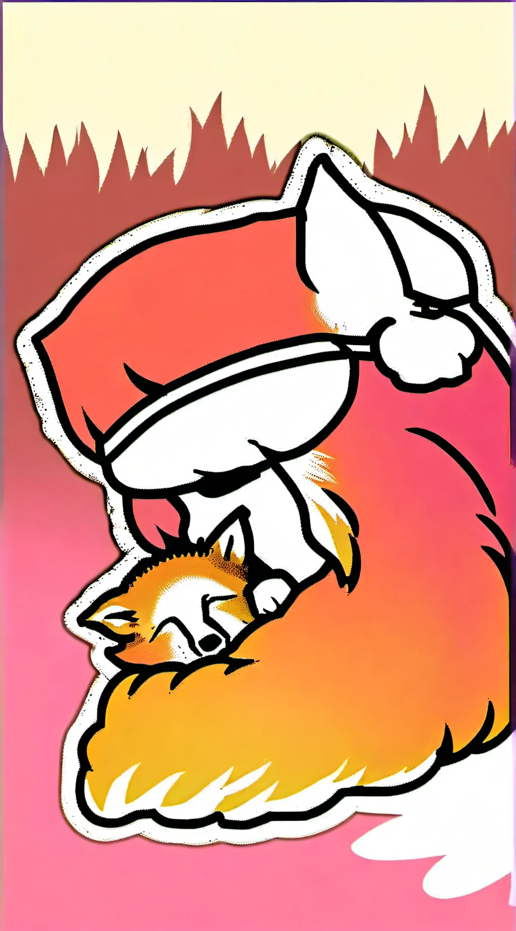 ai character: cute baby fox background