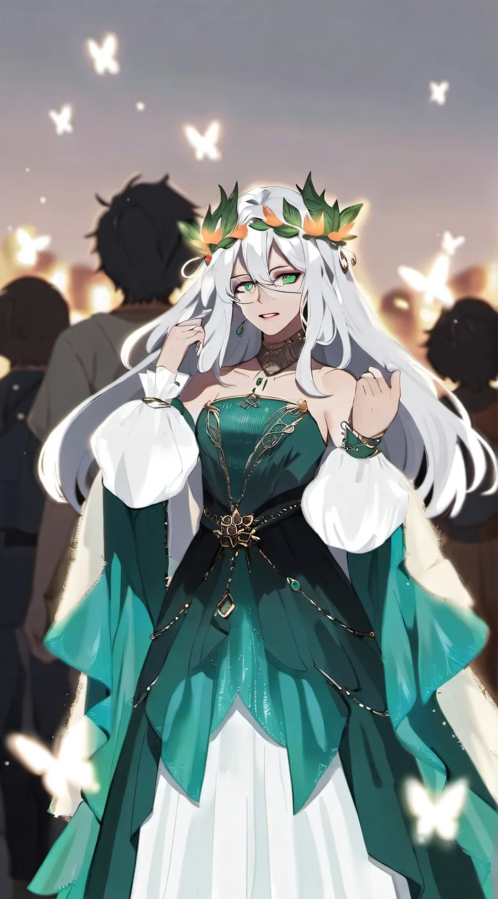 ai character: flora the lefqueen background