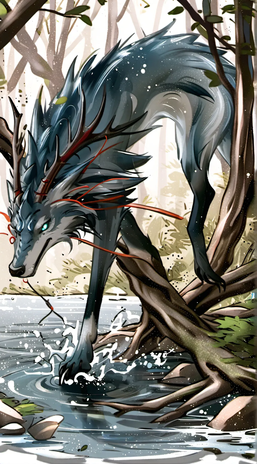 ai character: wolf background