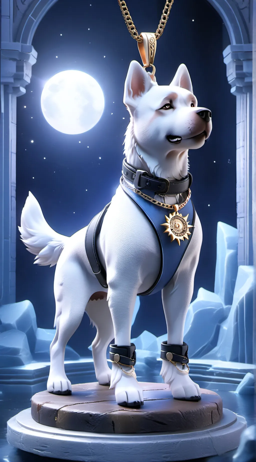 ai character: tiny dogday background