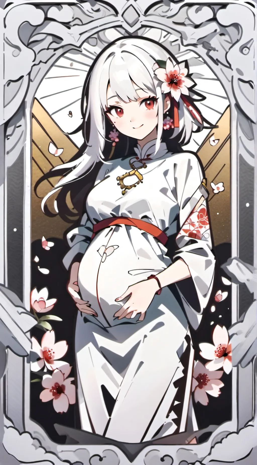ai character: pregnant mina  background