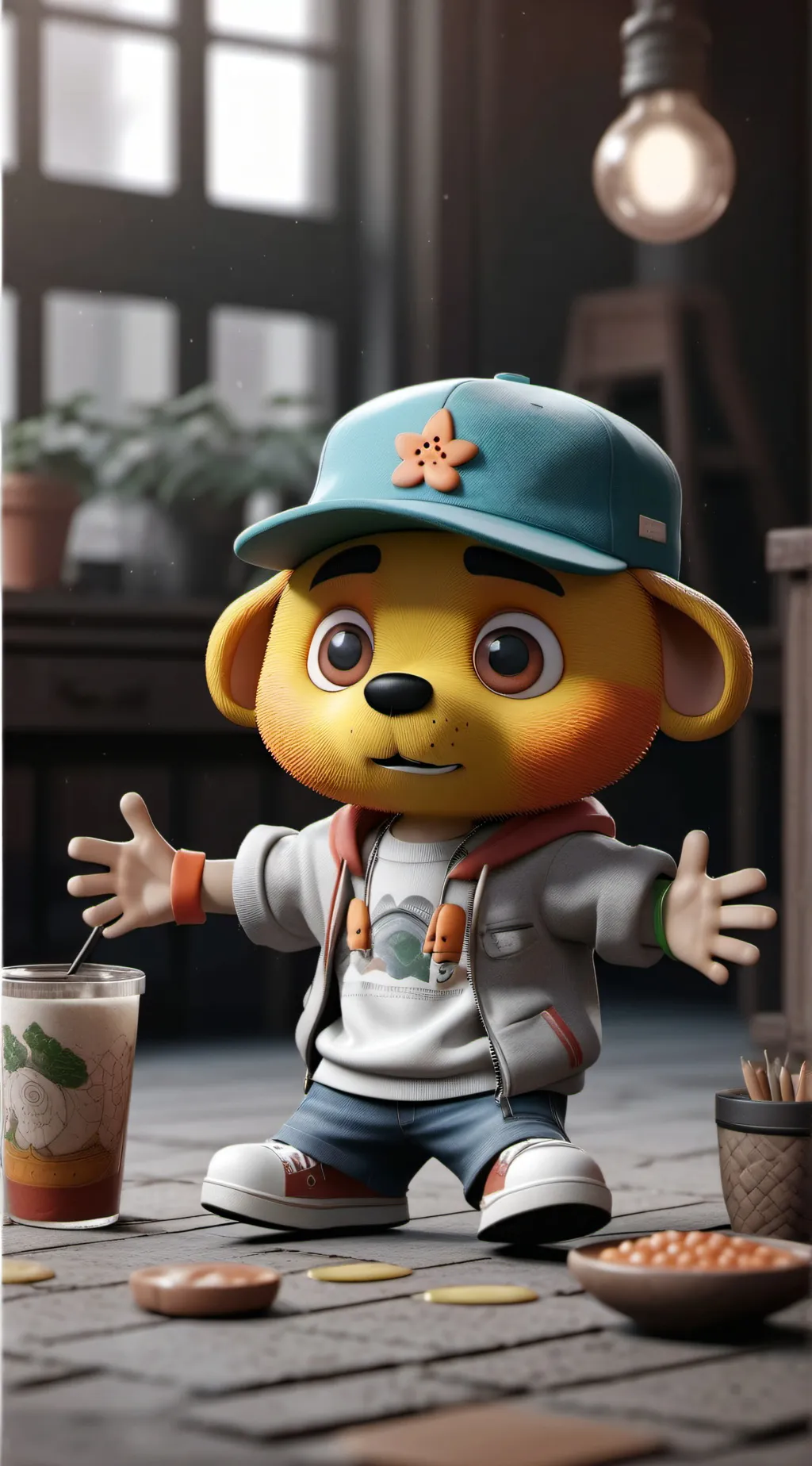 ai character: PaRappa  background
