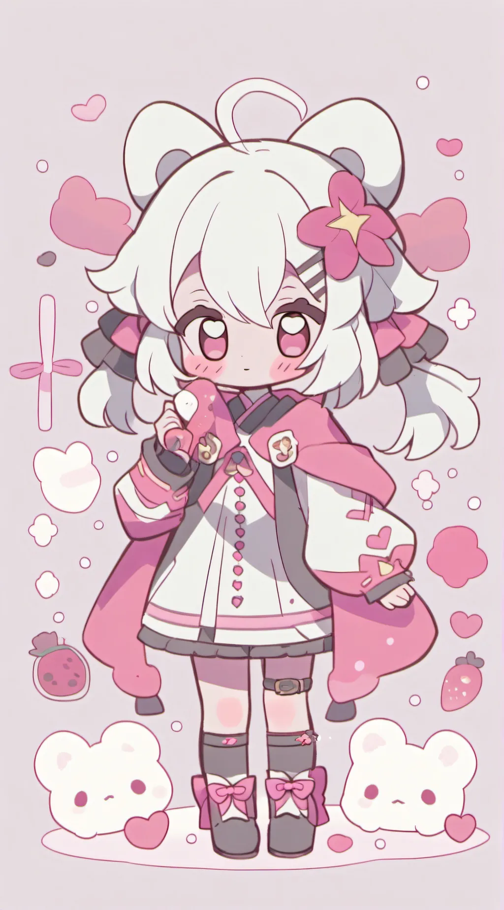 ai character: Funtime flower background