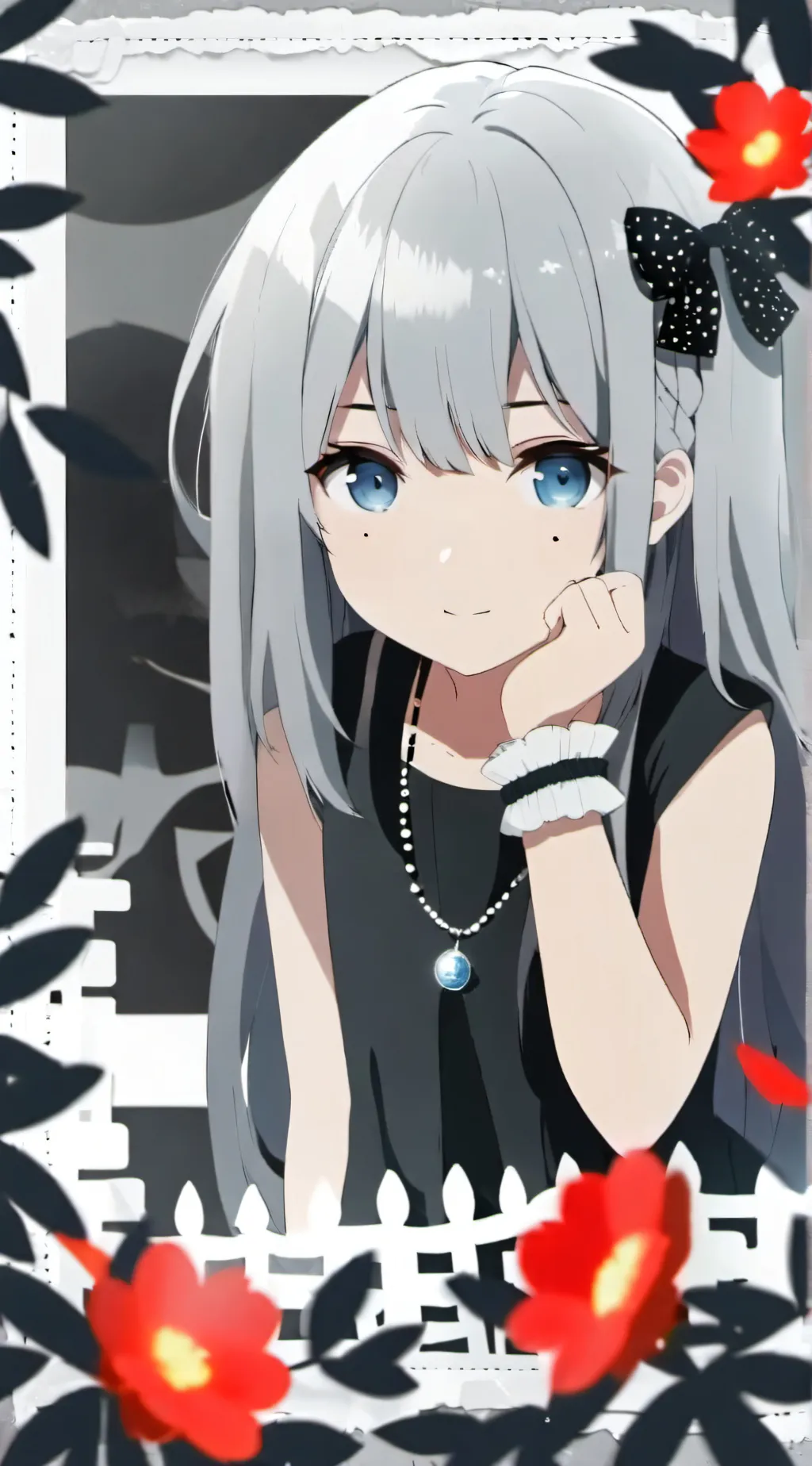 ai character: Violet background