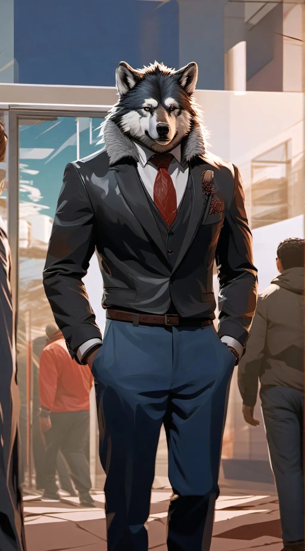 ai character: furry con background