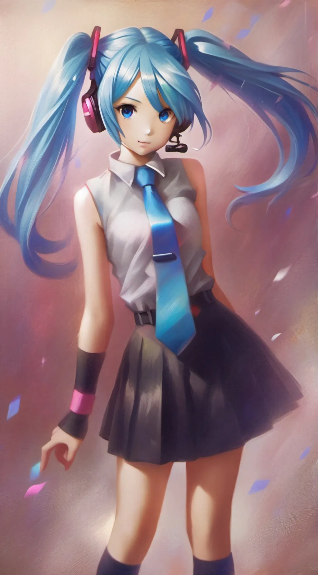 ai character: Miku hehe background