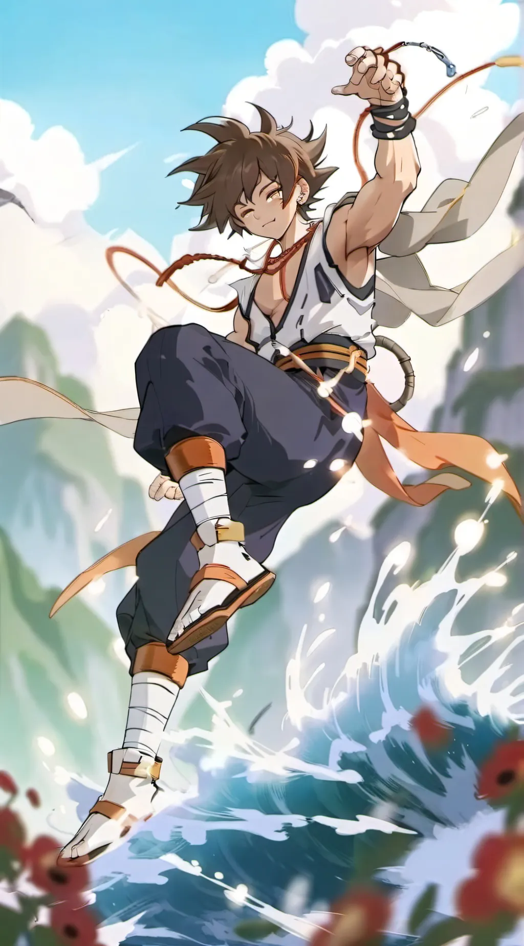 ai character: Goku  background