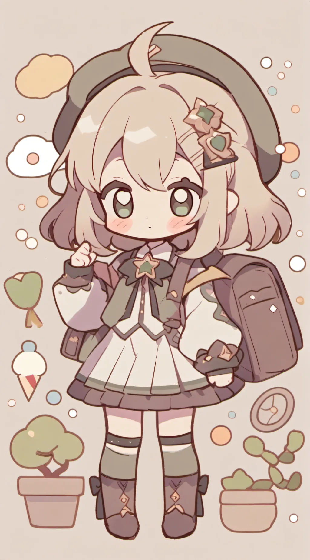 ai character: Mha muffin background