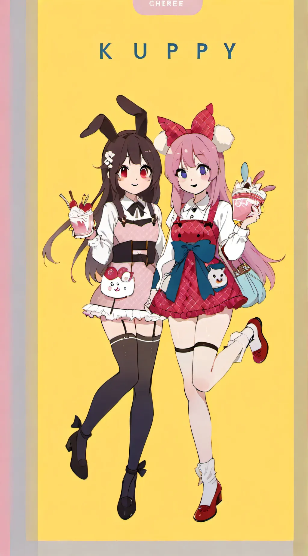 ai character: kuppy and cuppy background