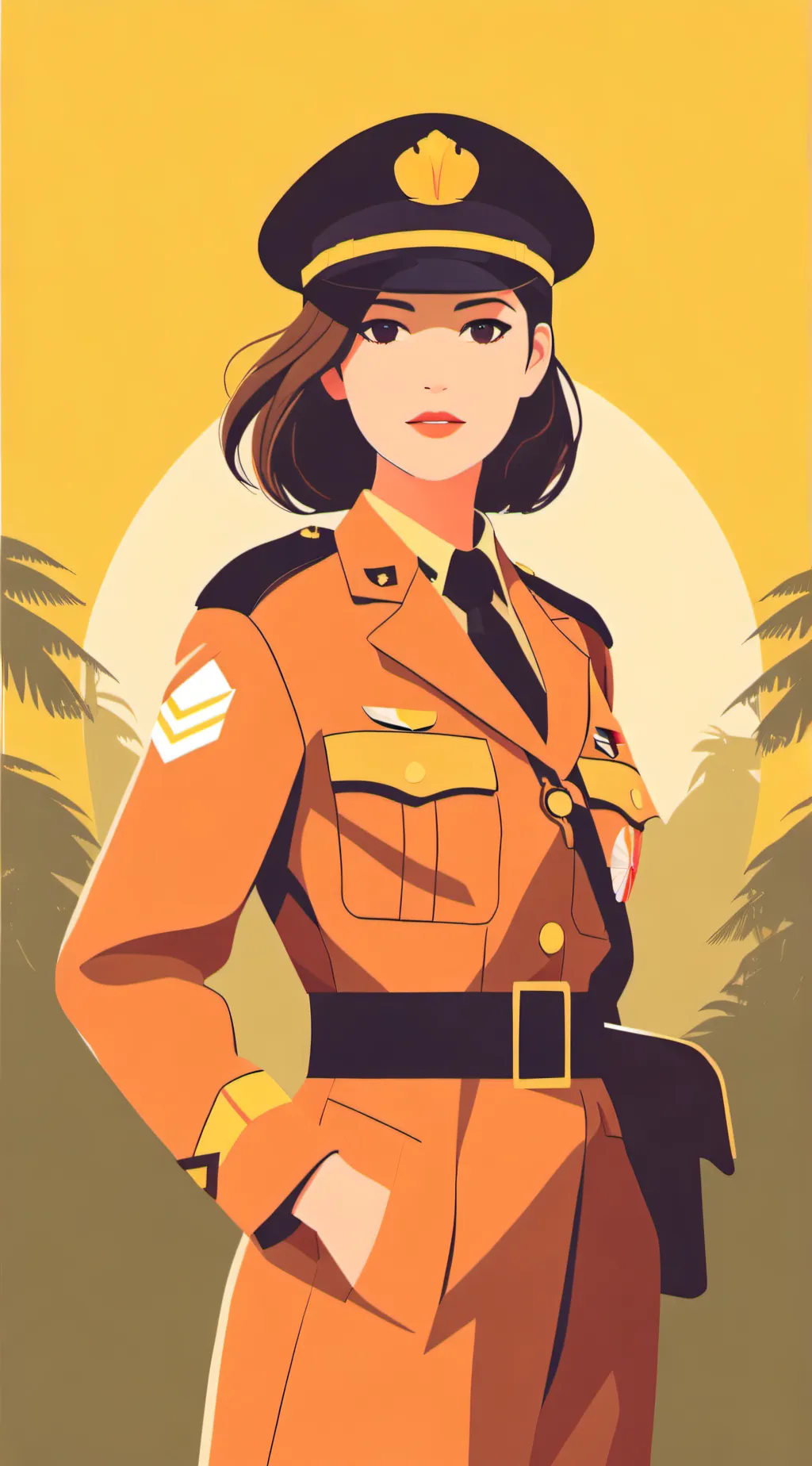ai character: Officer rebbeca background