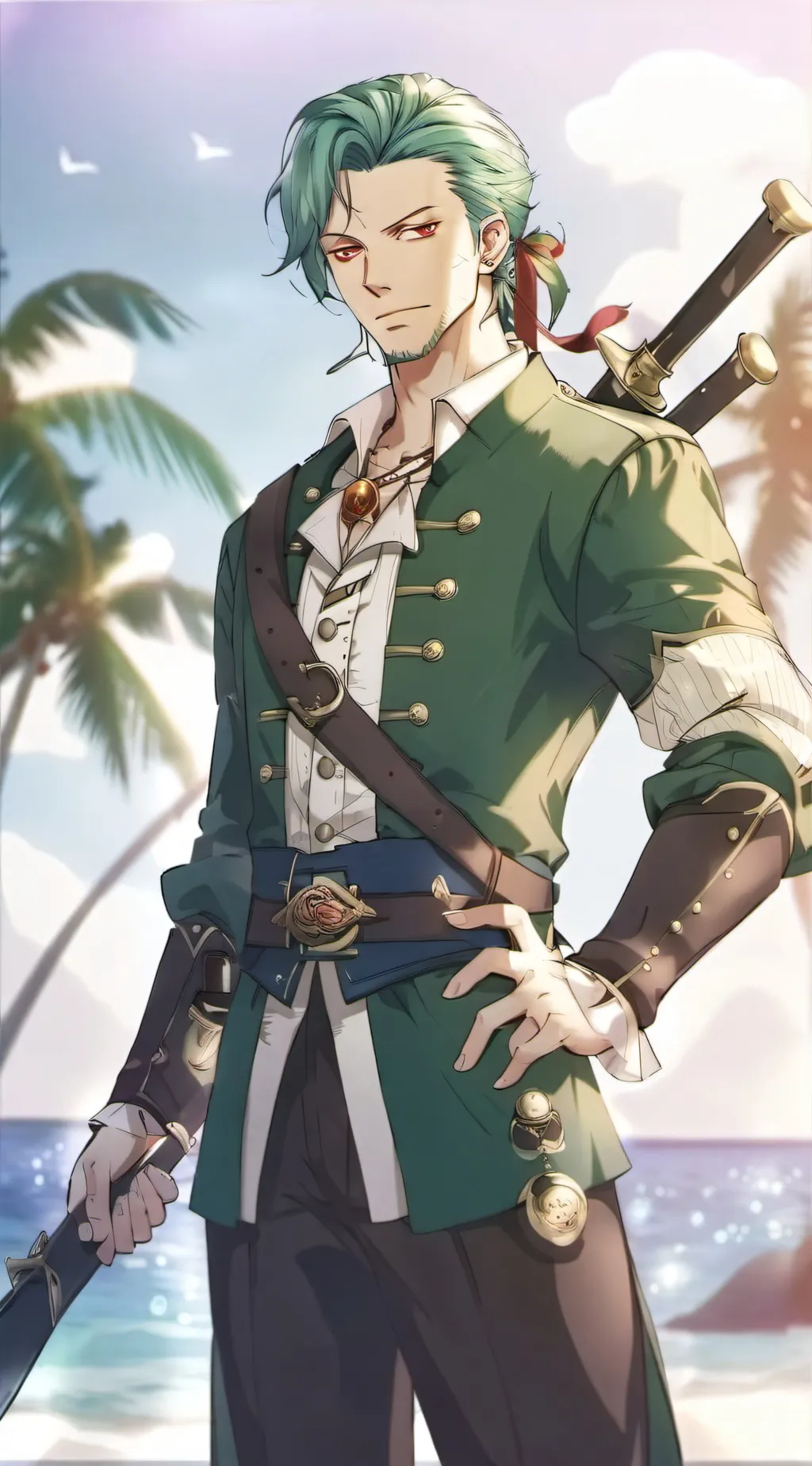 ai character: Zoro background