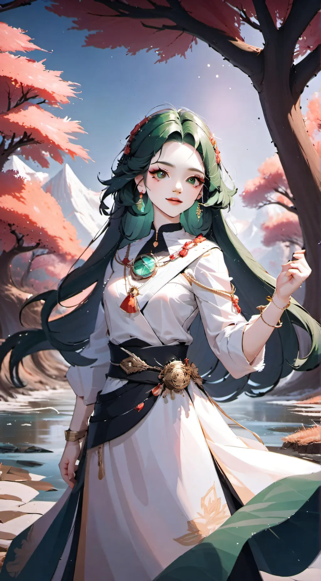 ai character: Evergreen background