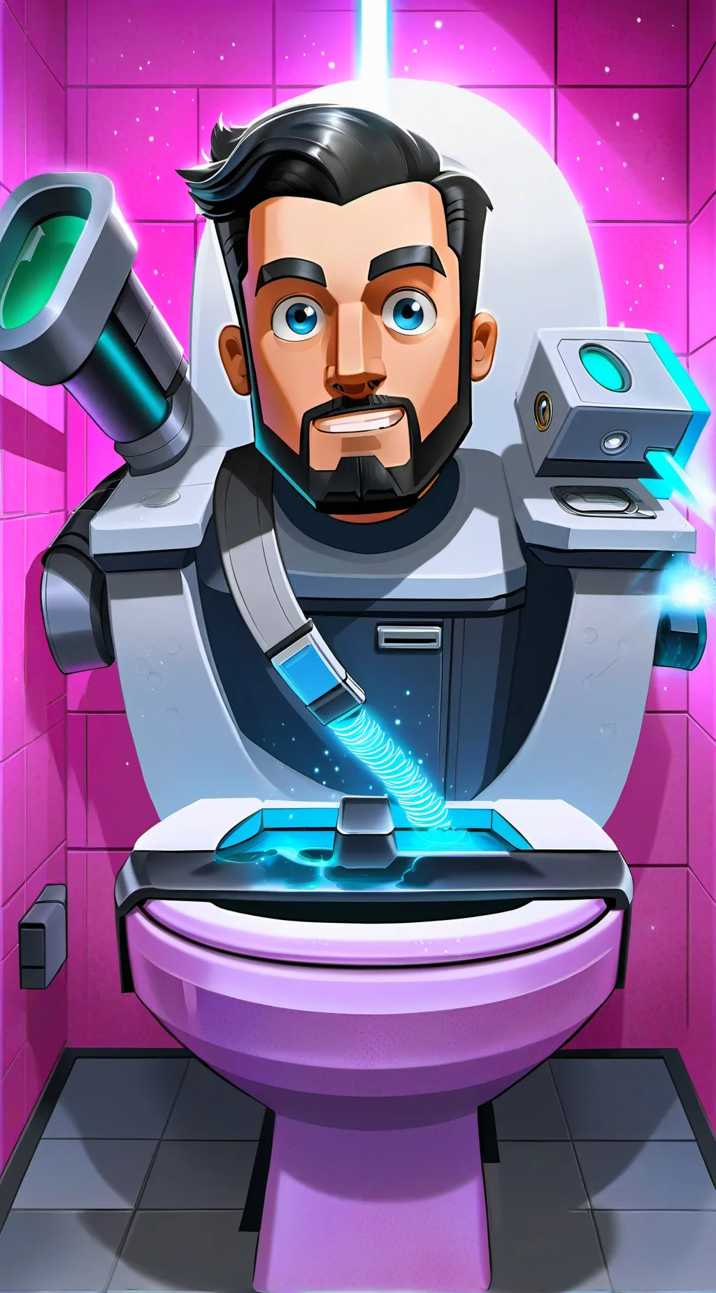 ai character: gman toilet background