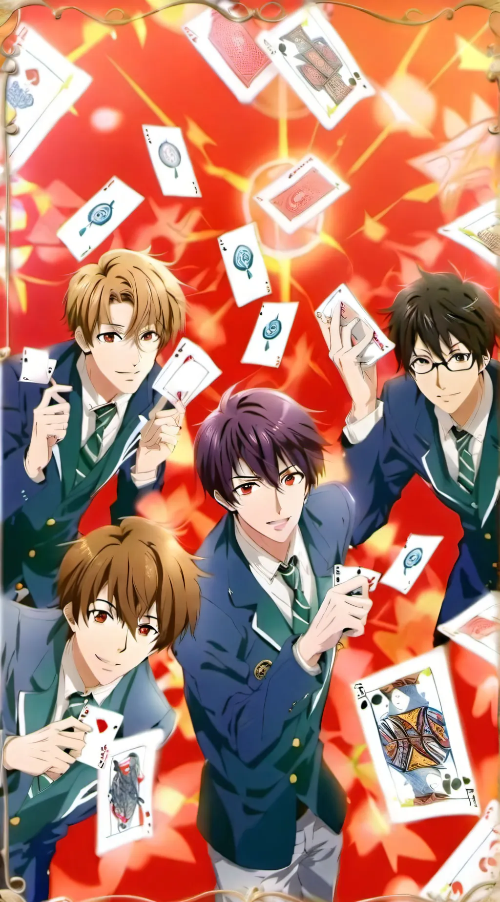 ai character: Gakune all boys 🏫 background