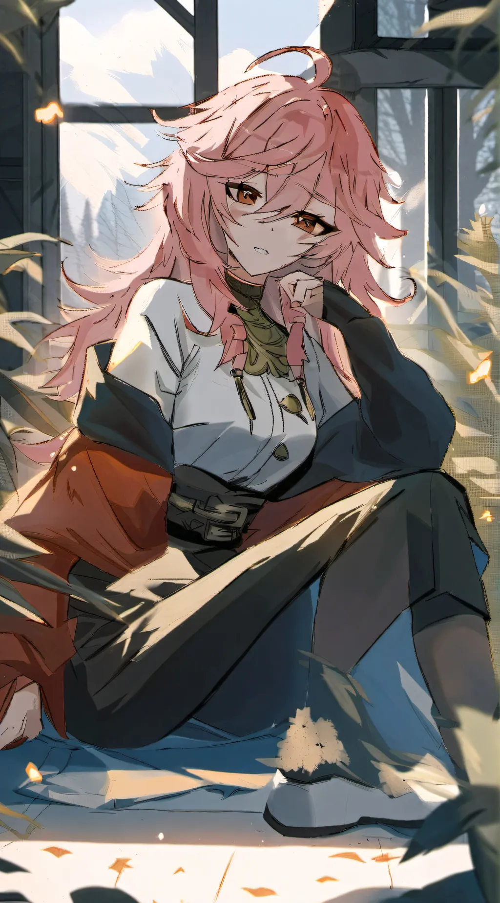 ai character: Leah  background