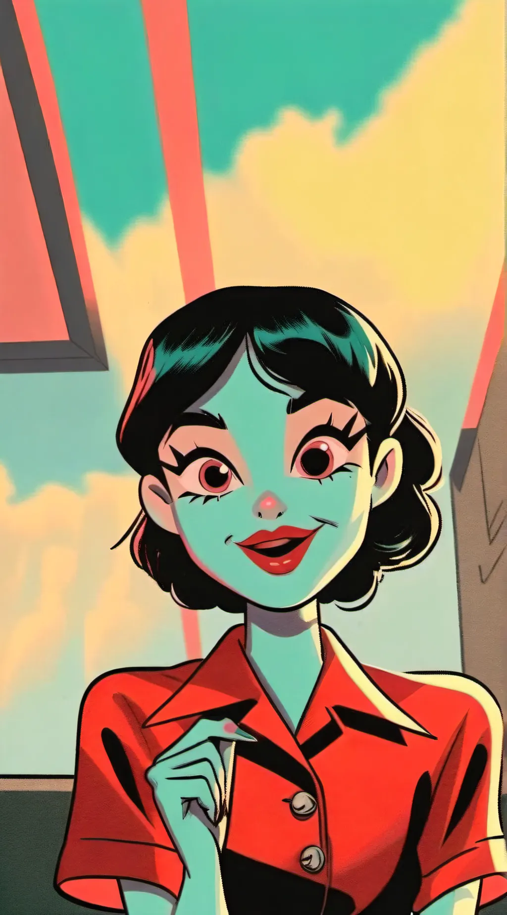 ai character: fire ice background